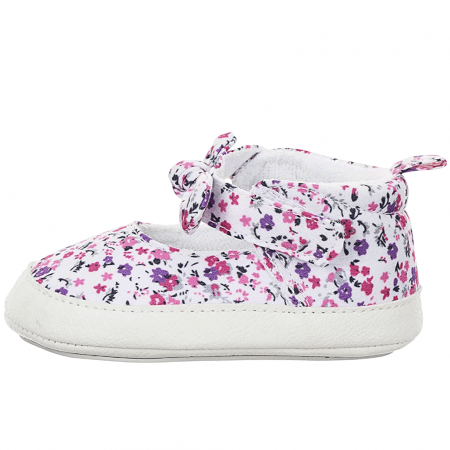 Pantofi pentru bebelusi, Sterntaler, roz cu imprimeu flori, textil, 15-16, 4-6 luni [4]