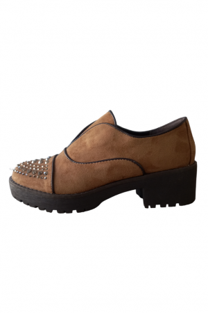 Îmbrăcăminte & Încălțăminte - Pantofi piele intoarsa dama, Corina, maro , 38
