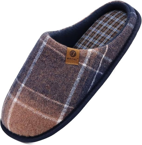 Încălțăminte Bărbați - papuci-casa-barbati-ortopedici-maro-albastru-suport-arcada-oncai