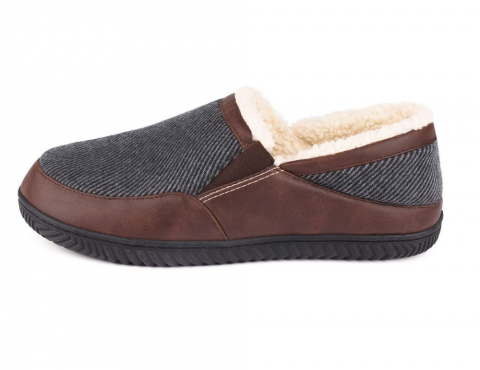 Papuci de Casa pentru Barbati, ULTRAIDEAS, spuma cu memorie, Confort si Stil in Sezonul Rece, maro/gri, marime 41 [1]