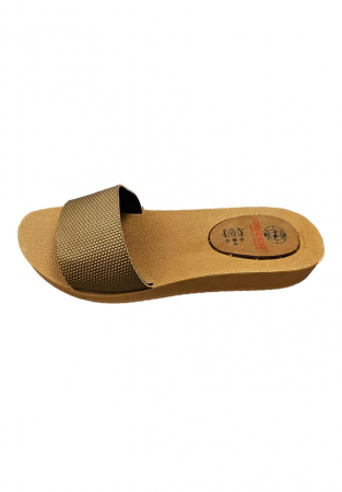Îmbrăcăminte & Încălțăminte - Papuci de dama, Gezer, culoare bronz, marime 40