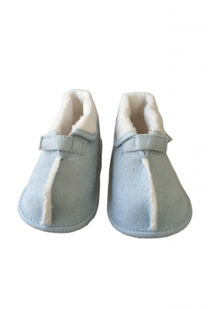Papuci din material textil, cu scai, Nurture-tree, albastru, 19-20 [1]
