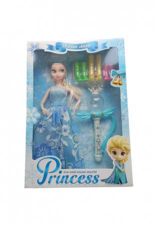 Papusa, Ice and snow Princess, par blond si rochita albastra, 28 cm [1]