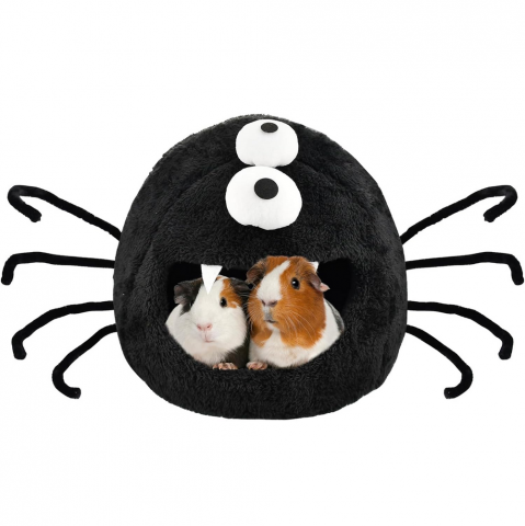 Pet shop - Pat pentru Porcusori de Guineea, Pat Calduros in Forma de Paianjen, Accesoriu Ascunzatoare pentru Cusca