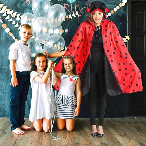 pelerina-buburuza-adulti-100cm-poliester-gluga-antene-rosu-negru-carnaval [6]