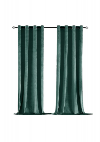 Casă, Grădină & Bricolaj - Perdele Opace Verde Închis, 2 Bucăți, 140x175 cm ENEMA - 5PED