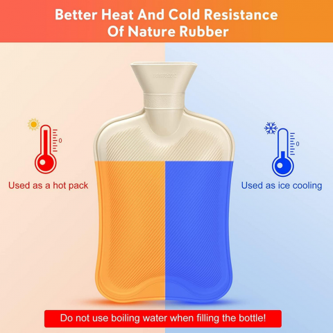 Perna pentru apa calda, capacitate 2l, din cauciuc, cu husa pufoasa, Ideal Swan, Gri [2]