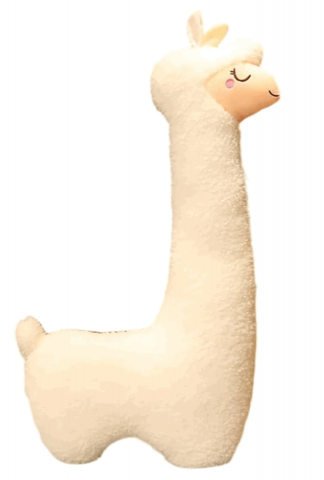 Pernă sub forma de Alpaca Plușată, O Îmbrățișare Moale, alb, 75 cm [0]