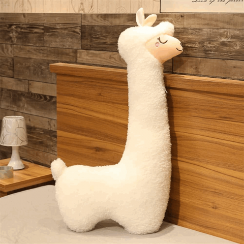 Pernă sub forma de Alpaca Plușată, O Îmbrățișare Moale, alb, 75 cm [1]