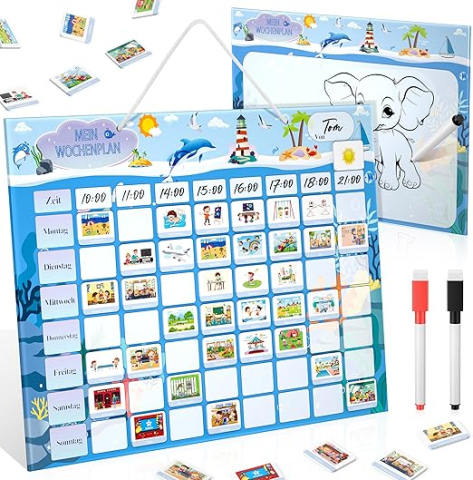 Jucării & Jocuri - planificator-montessori-copii-magnetic-germana