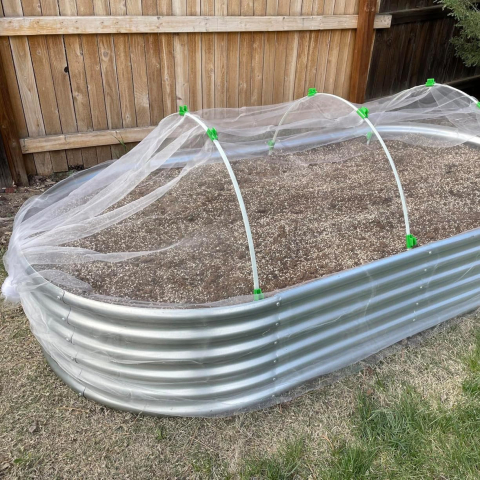 Plasă de grădină anti-insecte 2 × 9 m, Vocray, Plasă fină protecție plante, HDPE rezistent UV, Albă [7]