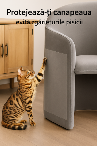 Pet shop - Protectie-mobilier-anti-zgârieturi-pisici-transparent-8-bucati-30x43cm