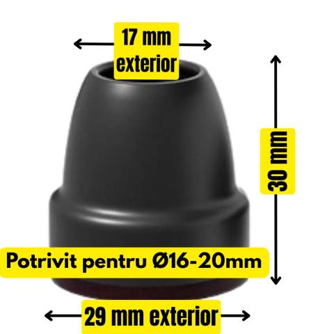 Set 8 protectii din silicon pentru picioare scaun 16-20 mm, cu pasla, anti zgomot si anti zgarieturi, ideale pentru parchet si gresie [1]
