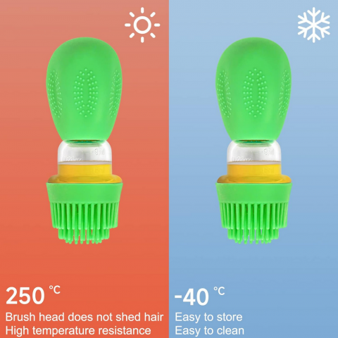 Pulverizator de ulei 200 ml cu pensula din silicon, sticla pentru gatit, perie pentru patiserie si palnie, ideal pentru friteuza cu aer, gratar, salate si copt [4]