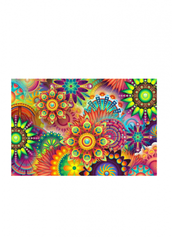 Jucării & Jocuri - Puzzle 1000 de Piese, Flori Mandala, ABERDOMIC, 75 x 50 cm, Varsta 14+
