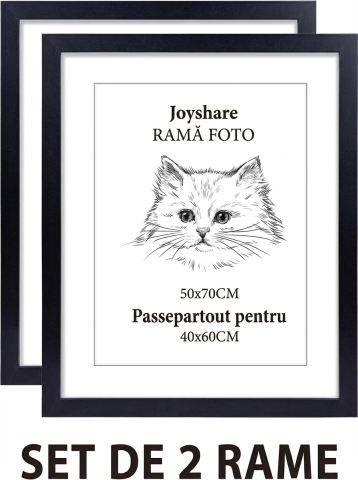 Casă, Grădină & Bricolaj - rama-foto-50x70-negru-mdf-plexiglas