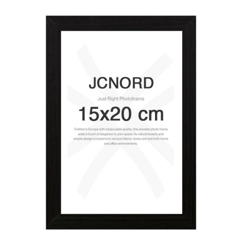 Casă, Grădină & Bricolaj - Rama Foto Neagra din MDF 15x20 cm cu Sticla Acrilica Antispargere, pentru Perete sau Masa