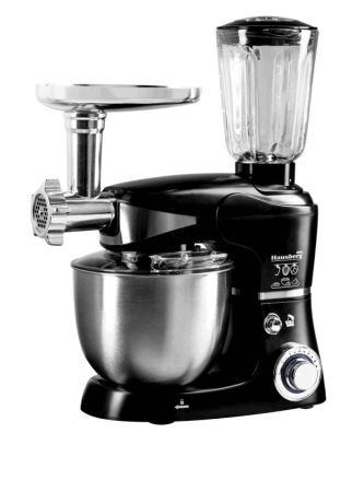 Electrocasnice - Robot de bucatarie multifunctional Hausberg HB-7605NG,1000W, Mixer, Blender, Tocat carne, Bol 5l, Negru