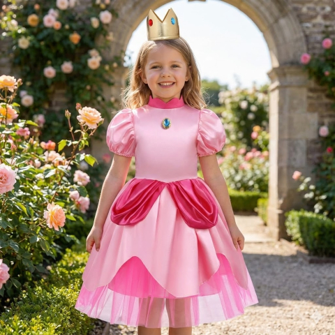 rochie-printesa-peach-fete-satin-roz-coroana [7]