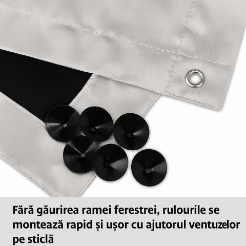 Rulou de Umbrare pentru Fereastră de Mansardă – 100% Întunecare, Protecție Termică și UV, Instalare Fără Găurire – Potrivit pentru Ferestre Velux și Roto (96 x 100 cm) [3]