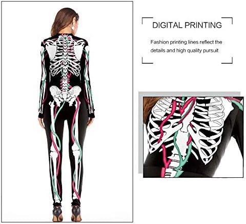Salopeta Halloween, L, Elastica, Schelet cu Vene, Efect 3D si Realist, pentru Adulti [5]