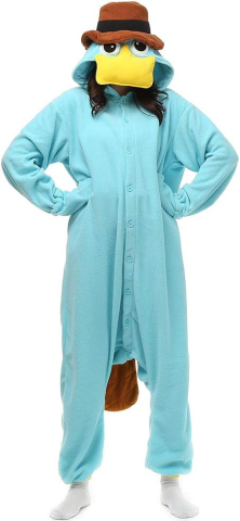 Femei - salopeta-onesie-ornitorinc-unisex-polar-fleece-albastru-sky