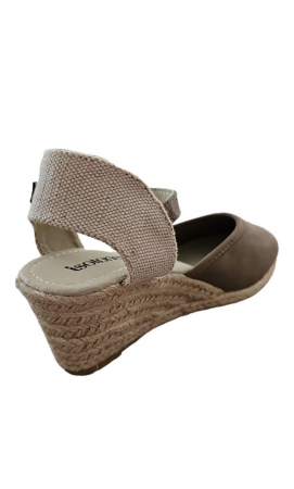 Sandale de dama maro deschis, piele intoarsa, brant cu spuma, Isotoner, marime 37 [2]