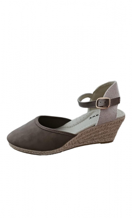 Îmbrăcăminte & Încălțăminte - Sandale de dama maro deschis, piele intoarsa, brant cu spuma, Isotoner, marime 37
