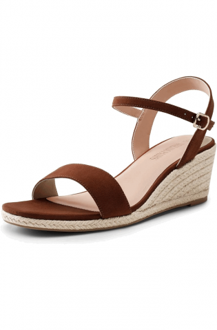 Îmbrăcăminte & Încălțăminte - Sandalele dama cu platformă, Dream Pairs, Maro, 2344W