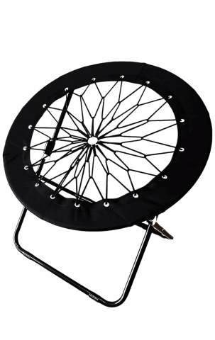 Scaun de camping pliabil rotund, Bungee Dish Chair, diametru 82 cm, negru [0]