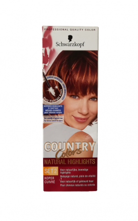 Îngrijire Personală & Cosmetice - Schwarzkopf Country Colors Natural Highlights Set 2 Aramiu, Fără Amoniac, vopsea de par
