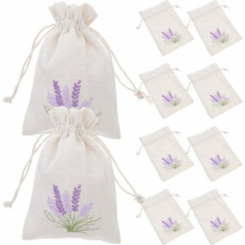 Set 10 saculeti bumbac cu snur reutilizabili – pentru lavanda, bomboane sau bijuterii [3]