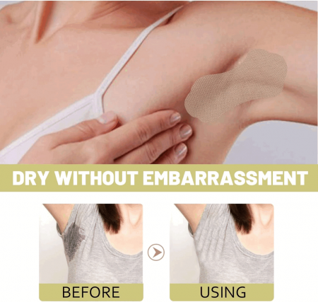 Set 12 plasturi anti-transpiratie, autoadezivi, LDREAMAM, maro [5]