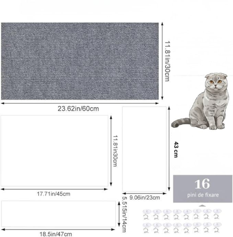 Pet shop - protectie-mobilier-pisici-folie-anti-zgarieturi-pvc-set-12-3-covorase