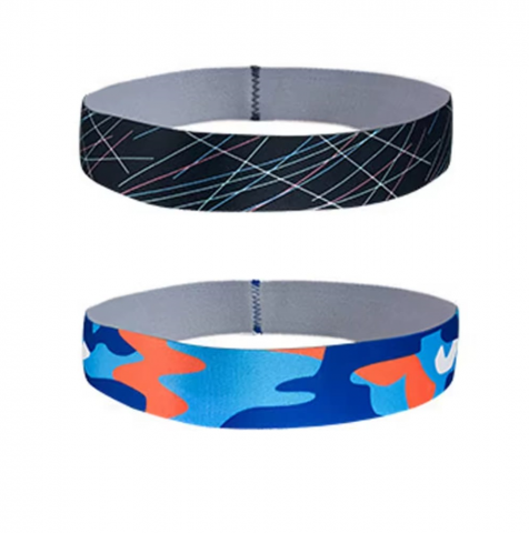 Îmbrăcăminte & Încălțăminte - Set 2 Benzi elastice pentru par, sport, pentru femei si barbati, ideala pentru yoga, alergare si antrenamente in aer liber, 3.5 cm latime, multicolor