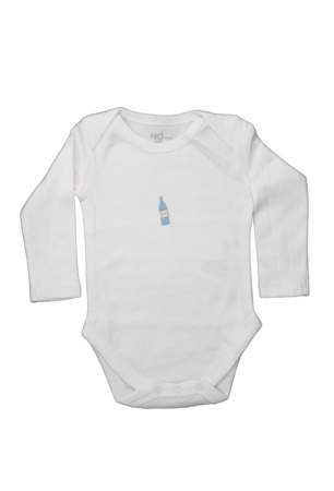 Îmbrăcăminte & Încălțăminte - Set 2 body-uri din bumbac, MO kids, alb, 1-3 luni, 55-61 cm