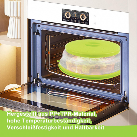 Set 2 Capace pliabile pentru cuptorul cu microunde, 26,5 cm, cu 2 carlige adezive, pentru fructe, legume si incalzire alimente [2]