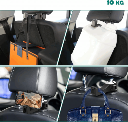 Set 2 cârlige multifuncționale pentru scaune auto [1]