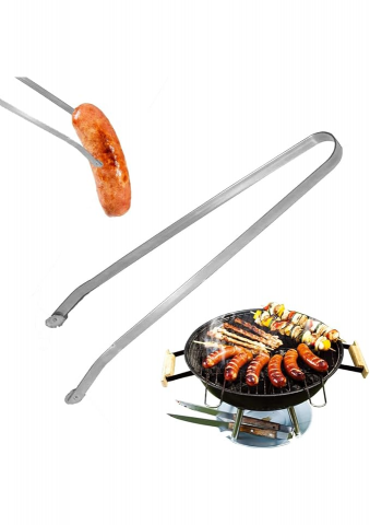 Casă, Grădină & Bricolaj - Set 2 Clesti bucatarie si gratar, cu varf rotativ, intoarce cu usurinta alimentele, Metalic