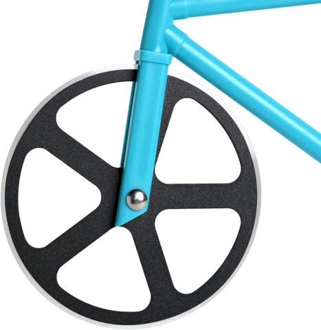 Set 2 Cuttere pentru pizza in forma de motocicleta si bicicleta, din otel inoxidabil si plastic, cu suport, design creativ [1]