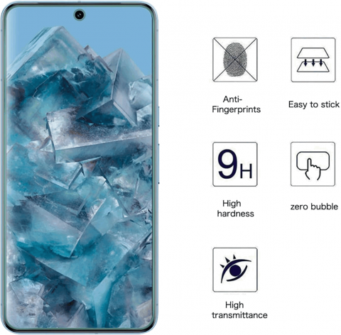 Set 2 folii de protectie de Ecran din Sticlă securizata pentru Google Pixel 8 Pro, AOKUMA , 2 Bucăți, AUMR [1]