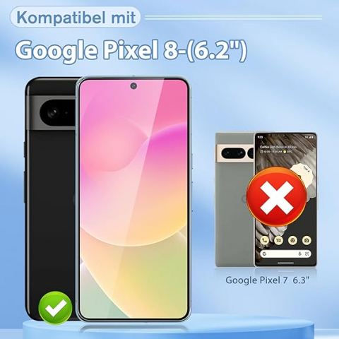 Set 2 Folii din Sticlă Temperată Agedate pentru Google Pixel 8, Protecție 9H, HD Claritate, Anti-Zgârieturi, EHJN [3]