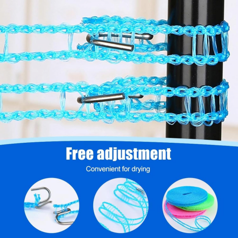 Set 2 Franghii pentru intins rufele, Orificii pentru umerase, Ideala pentru calatorii si camping, 5 si 8 m [3]