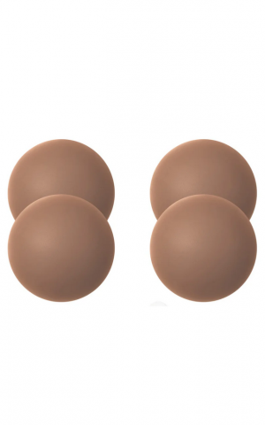 Îmbrăcăminte & Încălțăminte - Set 2 perechi de pernite din silicon pentru mameloane, reutilizabil, caramel, marime universala, Laoye 2FHP