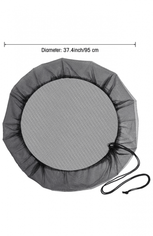 Set 2 plase de protectie pentru butoi, impotriva tantarilor/frunzelor, Poliester, 95 cm, negru [1]