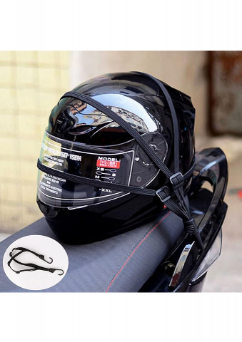 Set 2 plase si 2 benzi elastice pentru casca/bagaje de prins pe motocicleta, universala Yisscen - MG1X [6]
