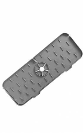 Casă, Grădină & Bricolaj - Set 2 protectii antistropire chiuveta, Silicon, suprafata anti-alunecare, 37x14x0.8 cm, Gri