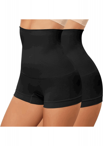 Îmbrăcăminte & Încălțăminte - Set 2 Sorturi modelatoare cu talie inailta pentru femei SHEKINI, Negru, XL, IGKN
