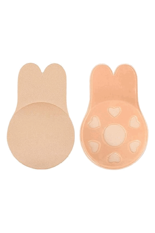 Îmbrăcăminte & Încălțăminte - Set 2 Sutiene invizibile, pernite din silicon cu efect de push up, Milaloko, negru/bej