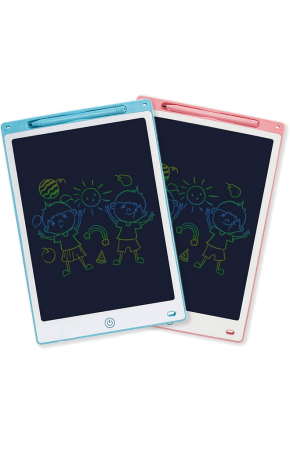 IT, PC & Periferice - Set 2 Tablete grafice pentru scris si desenat, AUNEY, display LCD de 8.5 inch, functie de blocare ecran si stergere, pentru copii gradinita sau scoala, sporeste creativitatea, Albastru Roz